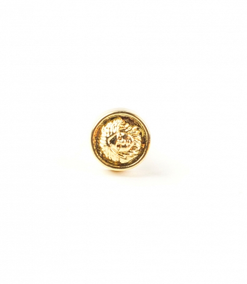 Gold Small Medusa Face Button Size 14L x10 - Click Image to Close